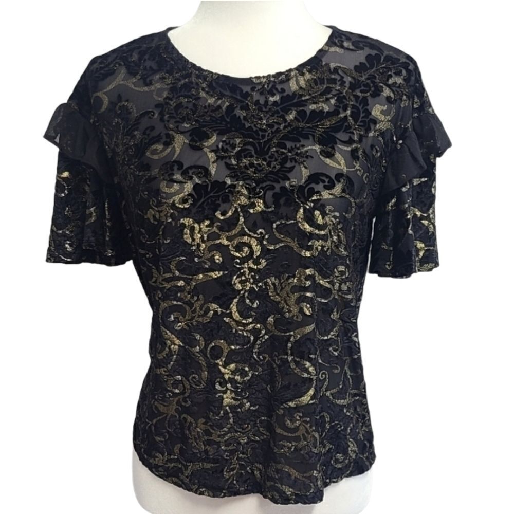 ‎Altar'd State Ruffled Sheer Blouse size Small